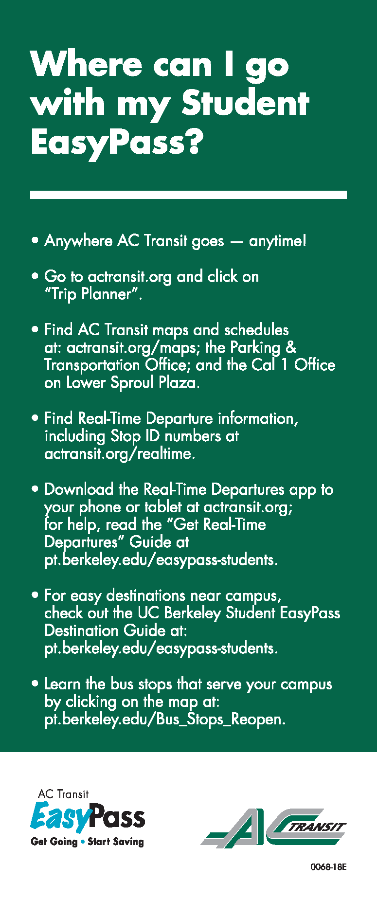 Ac Transit Student Easypass Parking And Transportation Ac Transit Student Easypass Parking And Transportation